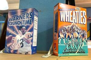 (2) RAMS THEMED "WHEATIES" MEMORABILIA (SEALED)