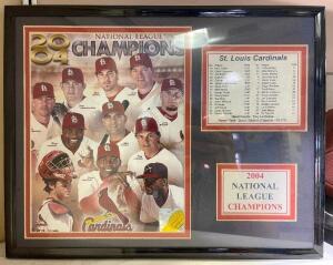 2004 ST. LOUIS CARDINALS NATIONAL LEAGUE CHAMPIONS COMMEMORATIVE PLAQUE