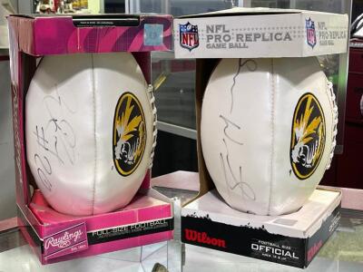 (2) - SIGNED MIZZOU FOOTBALLS