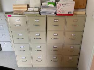 (4) 4-DRAWER METAL FILE CABINET