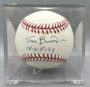 TOM LASORDA "HALL OF FAME 1997" SIGNED BASEBALL