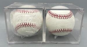 (2) BILLY WILLIAMS "HOF 1987" AND "ROOKIE OF THE YEAR 1961" SIGNED BASEBALLS