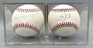 (2) TREVOR ROSENTHAL AND SCOTT ROLEN SIGNED BASEBALLS