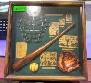 VINTAGE ENCLOSED BASEBALL MEMORABILIA