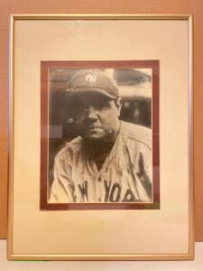 "BABE RUTH" FRAMED PHOTO