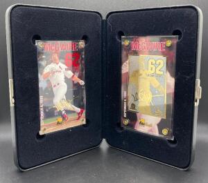 24K GOLD LIMITED EDITION MARK MCGWIRE 62 HOME RUN RECORD COMMEMORATIVE BASEBALL CARD SET