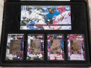 24K GOLD LIMITED EDITION HOME RUN HEROS COMMEMORATIVE BASEBALL CARD SET