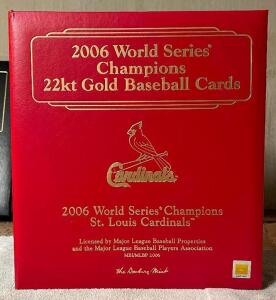 2006 WORLD SERIES CHAMPIONS 22KT GOLD BASEBALL CARD SET