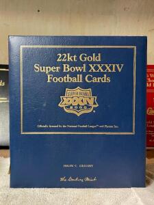 2000 SUPER BOWL CHAMPIONS 22KT GOLD FOOTBALL CARD SET