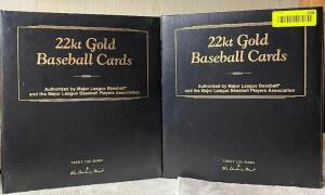 (2) - 22K GOLD BASEBALL CARD SETS