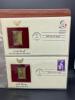 22KT GOLD UNITED STATE STAMP REPLICA SET - 22