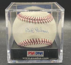 PSA 9 BOB GIBSON SIGNED BASEBALL