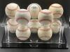 (10) - PC. CARDINALS GREATS SIGNED BASEBALL SET WITH DISPLAY CASE - 2