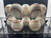 (10) - PC. CARDINALS GREATS SIGNED BASEBALL SET WITH DISPLAY CASE - 19