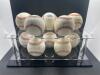 (10) - PC. CARDINALS GREATS SIGNED BASEBALL SET WITH DISPLAY CASE - 20