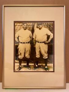 "BABE RUTH AND LOU GEHRIG, 1927" FRAMED PHOTO