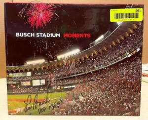 "BUSCH STADIUM MOMENTS" SIGNED BY LOU BROCK