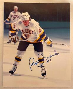 "BERNIE FEDERKO" STL BLUES SIGNED PHOTO