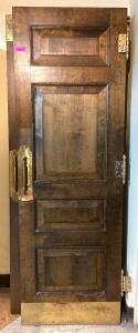 (2) 30" X 89" SOLID WOOD COMMERCIAL GRADE DOORS WITH DECORATIVE HARDWARE INCLUDED