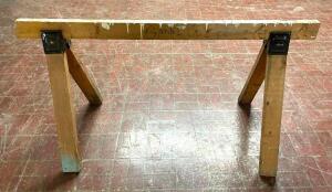 (2) 55" X 30" WOODEN SAW HORSE