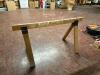 (2) 55" X 30" WOODEN SAW HORSE - 3