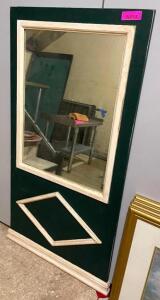 24" X 48" DECORATIVE WOODEN FRAMED MIRROR