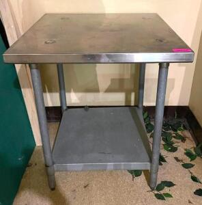 30" X 30" X 36" STAINLESS PREP TABLE