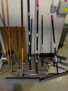 (10) ASSORTED LONG HANDLE SQUEEGEES