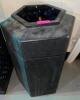 PLASTIC OUTDOOR TRASH CAN W/ LID