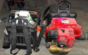 (2) ASSORTED BACK PACK GAS POWERED LEAF BLOWERS.