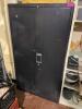 36" TWO DOOR METAL STORAGE CABINET. - BLACK