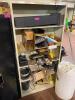 CONTENTS OF BEIGE CABINET - ASSORTED HARDWARE, PAINTS, AND CLEANERS. - 4