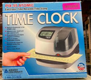 PIX-55 ATOMIC ELECTRIC TIME RECORDER / TIME STAMP