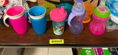 LARGE ASSORTMENT OF KIDS CUPS (ALL VERY CLEAN AND SANATIZED) (SEE ALL PHOTOS)