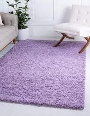 Solid Shag Lilac 4 ft. x 6 ft. Area Rug