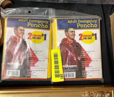 ADULT EMERGENCY PONCHOS (2 PACK)