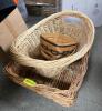 ASSORTED WOVEN BASKETS (SEE ALL PHOTOS)