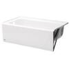 Honolulu 46.5 in. Left Drain Rectangular Alcove Soaking Bathtub in White