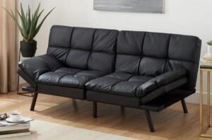 DESCRIPTION: (1) METAL ARM FUTON BRAND/MODEL: MAINSTAYS/2240059WE INFORMATION: BLACK/CONVERTIBLE RETAIL$: 145.00 SIZE: 76.5"L X 33.5"W X 33.5"H QTY: 1