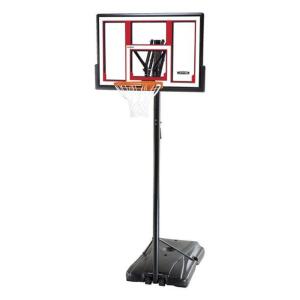 DESCRIPTION: (1) PORTABLE BASKETBALL HOOP BRAND/MODEL: LIFEETIME/90491 INFORMATION: ADJUSTABLE/SHATTER-PROOF RETAIL$: 249.99 SIZE: 10'MAX HEIGHT X 48.