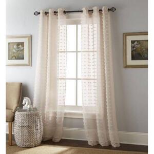 DESCRIPTION: (1) SET OF (2) WINDOW CURTAIN PANEL BRAND/MODEL: NANSHING/PAYTON84SAND INFORMATION: SAND/POLYESTER RETAIL$: 16.00 SIZE: 74"W X 84"L QTY: