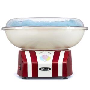 DESCRIPTION: (1) COTTON CANDY MAKER BRAND/MODEL: BELLA/XJ-11407 INFORMATION: WHITE & RED RETAIL$: 12.4"L X 12.4:W X 8.26"H QTY: 1