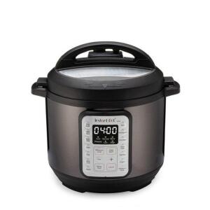 DESCRIPTION: (1) VIVA PRESSURE COOKER BRAND/MODEL: INSTANT POT/112-0077-01 INFORMATION: 9-IN-1/STAINLESS STEEL RETAIL$: 99.00 SIZE: 13.4"L X 12.2"W X