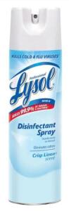 DESCRIPTION: (3) CRISP LINEN SPRAY AIR FRESHENER BRAND/MODEL: LYSOL/03241748289 INFORMATION: CRISP LINEN/KILLS 99.9% BACTERIA RETAIL$: 22.47 PER LOT S