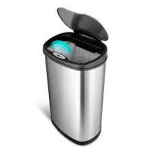 DESCRIPTION: (1) MOTION SENSOR TRASH CAN BRAND/MODEL: NINE STARS MOTION RETAIL$: $64.39 SIZE: 13.2 GAL QTY: 1