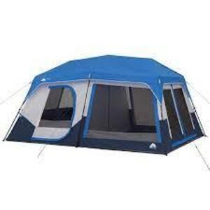 DESCRIPTION: (1) INSTANT CABIN TENT BRAND/MODEL: OZARK TRAIL #8P-DOT-BLUE INFORMATION: BLUE RETAIL$: $251.00 SIZE: 13X9X72 QTY: 1