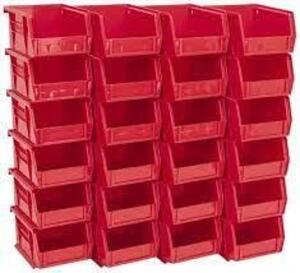 (1) CASE OF (24) HOPPER STACKING BINS