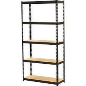 (2) NARROW STEEL SHELVING