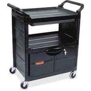 (1) COMMERCIAL LOCKABLE STORAGE UTILITY CART