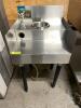 18" UNDER COUNTER STAINLESS SHELF W/ GLASS WASHER. - 2